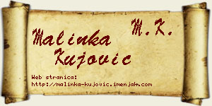 Malinka Kujović vizit kartica
